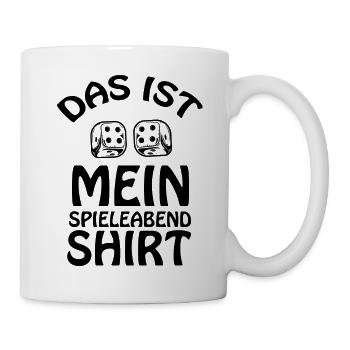 boardgame chess backgammon game night - Tasse - Weiß - Rechts