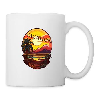 Vintage Vacation Sunset Beach - Mug - white - Right