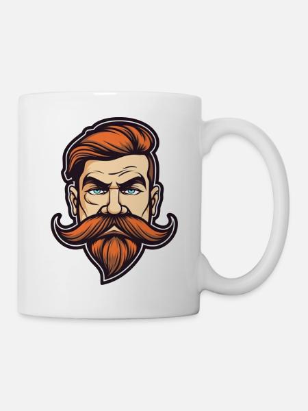Mustache Man - Tasse - Weiß