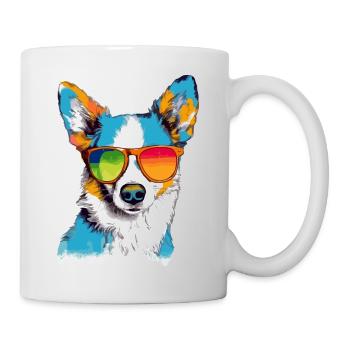 Toru, der Hund mit der Brille - Tasse - Weiß - Rechts