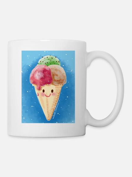 Glace - Mug blanc - blanc