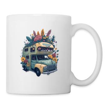 Camping, Van, Campingwagen, Travel - Tasse - Weiß - Rechts