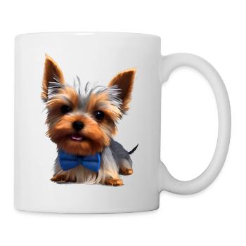 Puppy Dog Yorkshire Terrier Dog Owner - Mug - white - Right