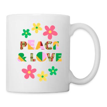 Paix et amour - Mug blanc - blanc - Droite