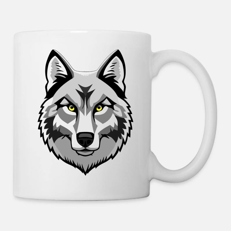 Wolf - Tasse - Weiß