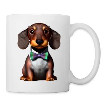 Dachshund Dogs with Suit Dachshund Puppy Dog - Mug - white - Right