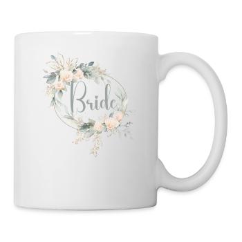 Bride Blumenkranz aus Rosen - Tasse - Weiß - Rechts