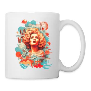 Retro Elegance: Vintage Lady - Mug - white - Right
