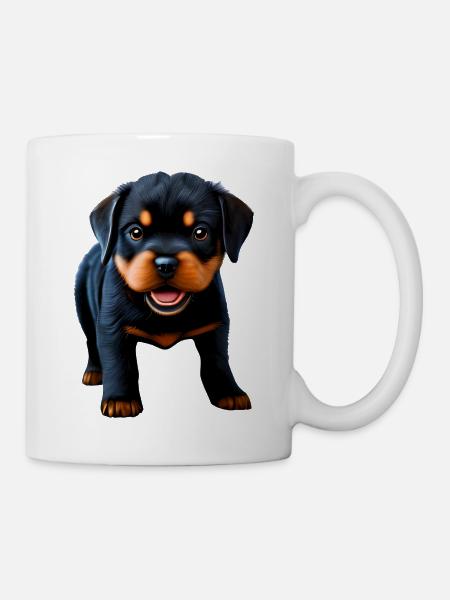 Rottweiler Hunde Hundewelpe Hund Rottweilerwelpe - Tasse - Weiß