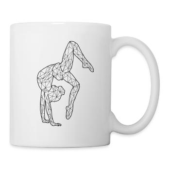Gymnastik Skorpion Handstand schwarz - Tasse - Weiß - Rechts