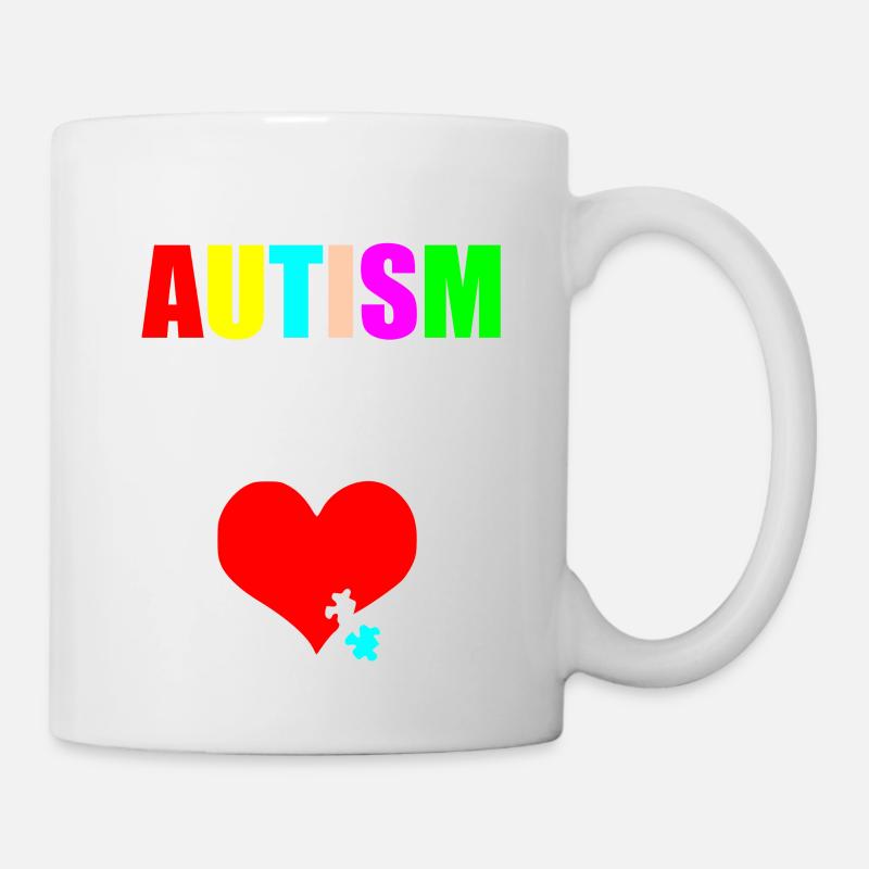 Autism heart logo - Mug - white
