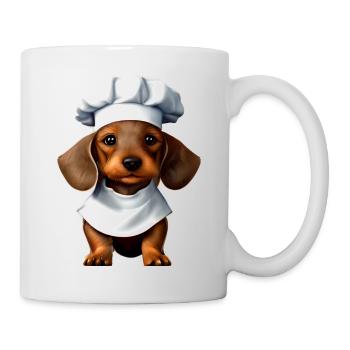 Dogs Dachshund Restaurateur Dog Cooking Dachshund Puppy - Mug - white - Right