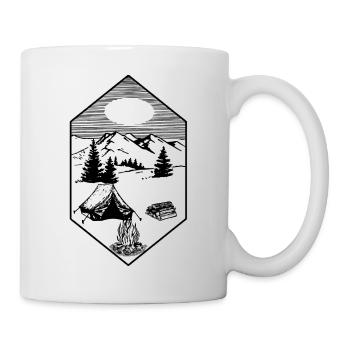 Camping Shirt - Tasse - Weiß - Rechts