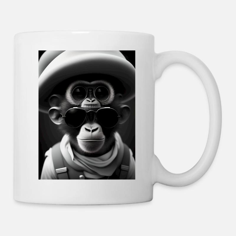 Cool Monkey - Tasse - Weiß