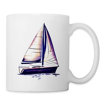 voilier voilier voilier voilier voilier voilier - Mug blanc - blanc - Droite