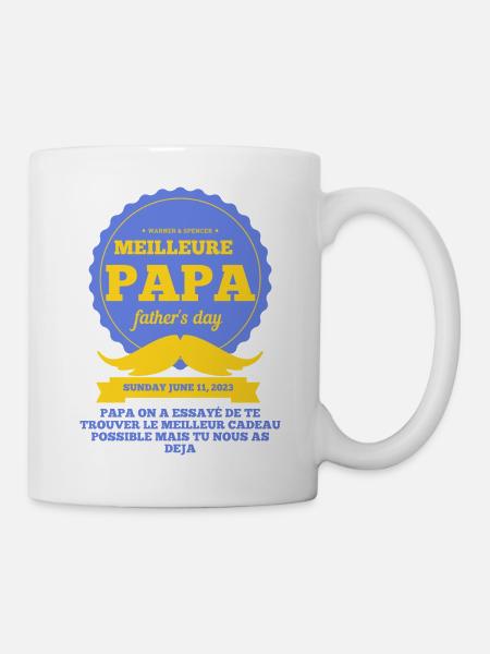 meilleur papa fête de père - Mug blanc - blanc