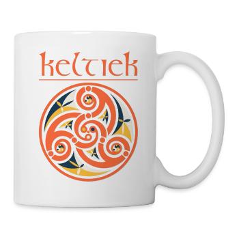 Triskell Keltiek orange - Mug - white - Right