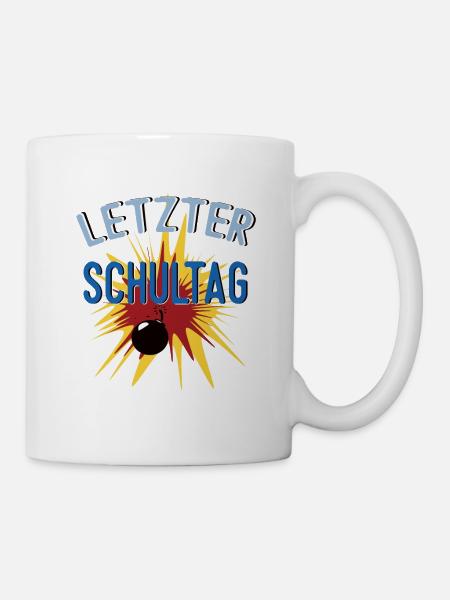 T-shirt letzter Schultag, endlich Ferien - Tasse - Weiß