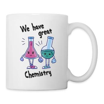 We have great Chemistry, Laboratory Flasks in Love - Mug - white - Right