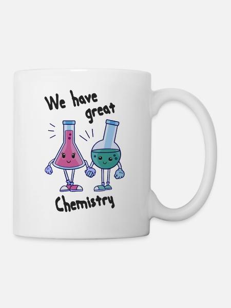 We have great Chemistry, Laboratory Flasks in Love - Mug - white