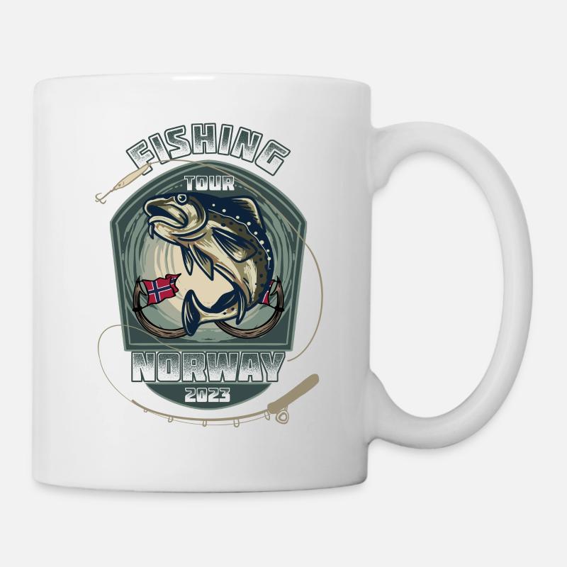 Excursion de pêche en Norvège 2023 (Garantie du prix le plus bas) - Mug blanc - blanc