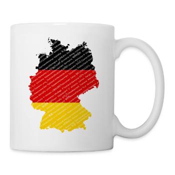 Deutschland in vielen Sprachen - Tasse - Weiß - Rechts