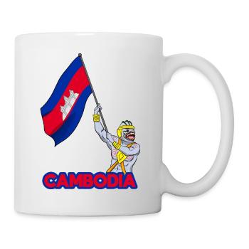 Cambodia Warrior Khmer Sword Flag I Gift - Mug - white - Right
