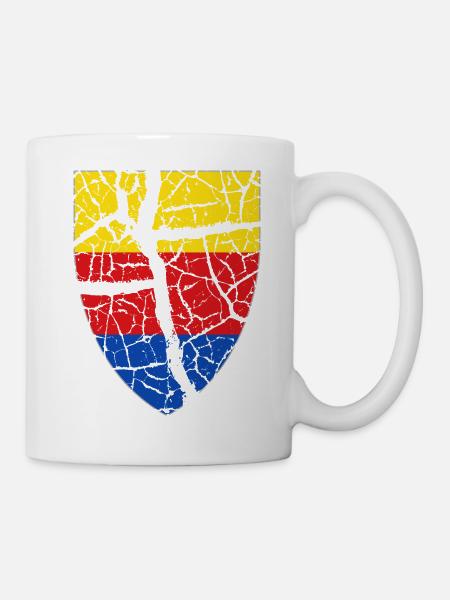 Nordholland Flagge im Wappen - Tasse - Weiß