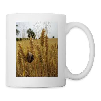 Schnecke auf Weizen - Tasse - Weiß - Rechts