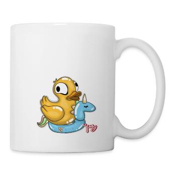 Ente aufwecken - Tasse - Weiß - Rechts