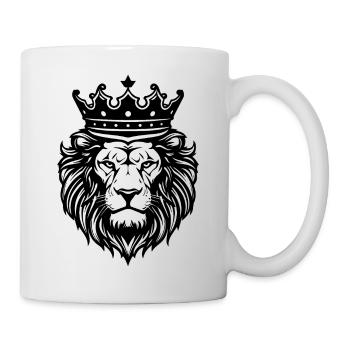 Löwe Löwenkopf Raubtier - Tasse - Weiß - Rechts