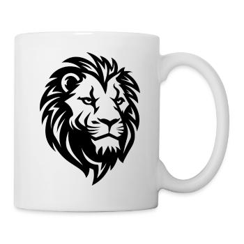 Löwe Löwenkopf Raubtier - Tasse - Weiß - Rechts