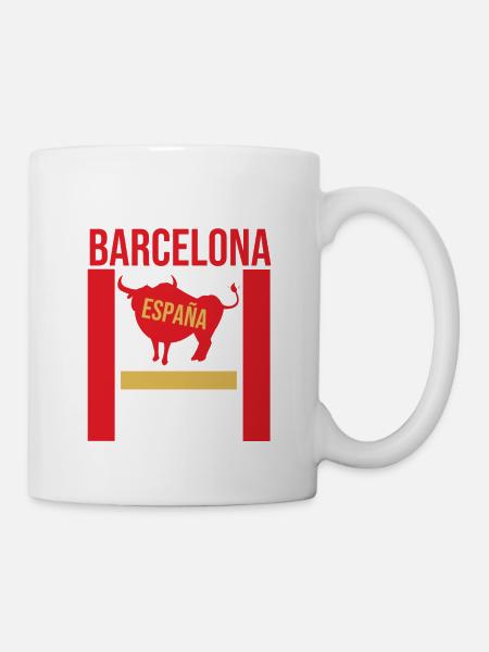 Barcelona Souvenir Stier Barcelona - Tasse - Weiß