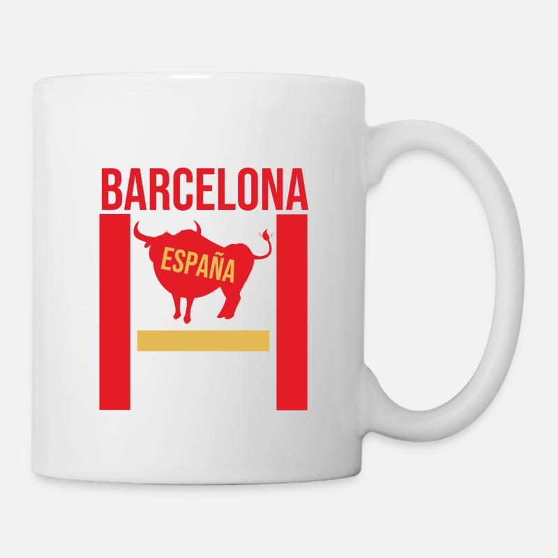 Barcelona Souvenir Stier Barcelona - Tasse - Weiß