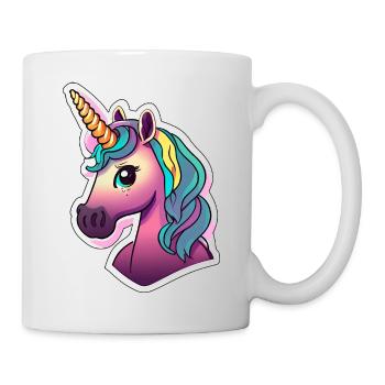 Rainbow Unicorn for Girls Kids Horse - Mug - white - Right