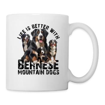 Berner Sennenhund - Tasse - Weiß - Rechts