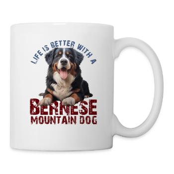 Berner Sennenhund - Tasse - Weiß - Rechts