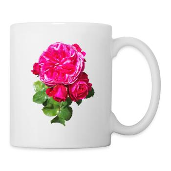 Pink spring rose - Mug - white - Right