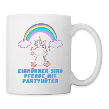 Einhörner - Tasse - Weiß - Rechts