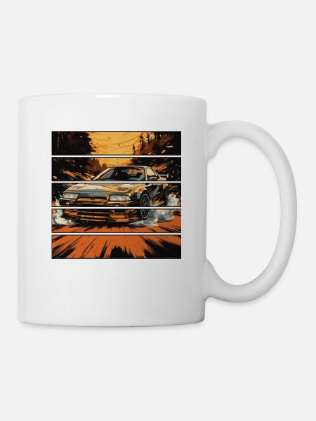 JDM Japan Motorsport Tuning Car 90s T-Shirt AI Gen - Mug - white