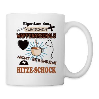 MFA - Arzt - Kaffee - Hitze-Schock - Lustig - Tasse - Weiß - Rechts