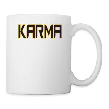 Karma T-Shirt Hommes Femmes Enfants T-Shirt Karma - Mug blanc - blanc - Droite