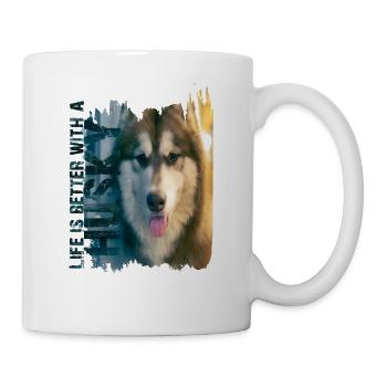 Husky sibérien - Mug blanc - blanc - Droite