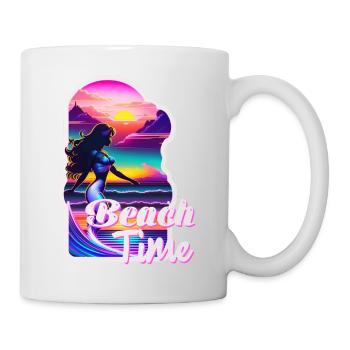 surf - beach time - retro - Mug - white - Right