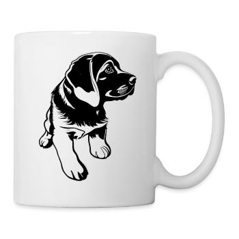 Labrador, propriétaire du chiot Labrador Retriever - Mug blanc - blanc - Droite