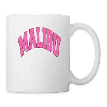 MALIBU California Sport T-Shirt Pink - Tasse - Weiß - Rechts