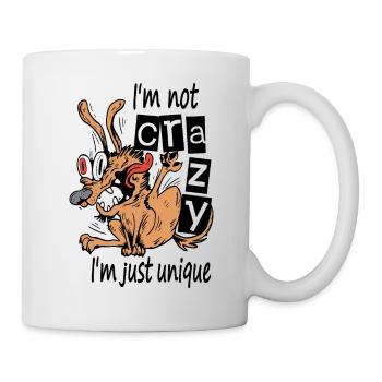 Je ne suis pas fou, je suis juste unique - Mug blanc - blanc - Droite