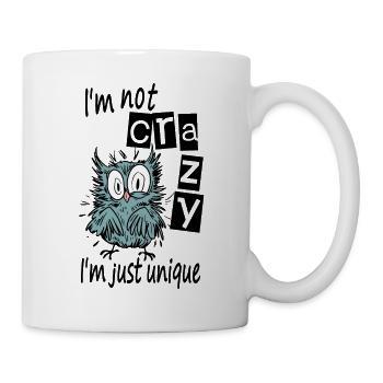 Je ne suis pas fou, je suis juste unique - Mug blanc - blanc - Droite