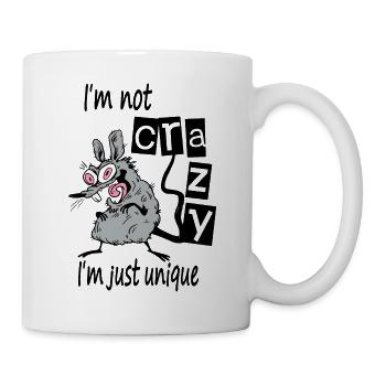 Je ne suis pas fou, je suis juste unique - Mug blanc - blanc - Droite