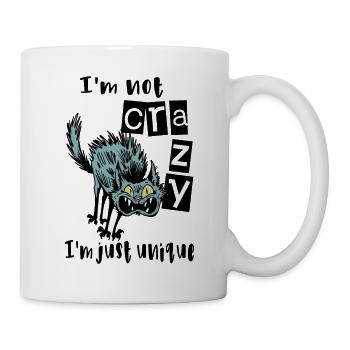 Je ne suis pas fou, je suis juste unique - Mug blanc - blanc - Droite